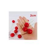 Kit Com 5 Pacotes Cerejas Artificial Decoração De Natal Grinaldas Enfeite Frutas Vermelhas