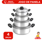 Jogo De Panela Com 4 Peças De Alumínio Resistente 16 a 22