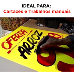 Caneta Pincel Atomico Marcador Canetão Permanente Recarregável Ponta Redonda Cores