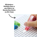 Kit com 6 Fitas Corretivas 5mm x 6m Sortidas Escolar