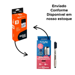 Kit 12 Canetas Permanente Retroprojetor e CD Caixa Fechada Preta - Azul - Vermelha