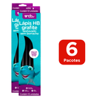 Kit 6 Caixas Lápis Grafite HB Sem Borracha 12 un Revenda
