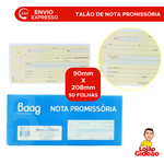 Kit 5 Talão Nota Promissória Grande 50 Folhas