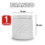 Pote Mosaico 1 Litro Para Mantimentos Organização Cozinha