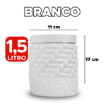Pote Mosaico 1,5 Litro Para Mantimentos Organização Cozinha