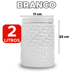 Pote 2 Litros Mosaico Para Mantimentos e Organização