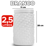 Pote Mosaico 2,5L Para Mantimentos e Organização 