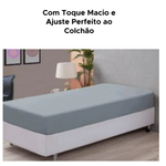 Lençol Com Elástico Microfibra Avulso De Solteiro 100% Poliéster 88cm x 1,88m x 20cm