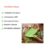 Kit 5 EVA Colorido 40x60cm Folhas Artesanato Escola