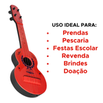 Kit 10 Violão De Brinquedo Colorido De Plástico Viola Musical Brinquedos Para Prenda 