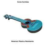 Kit 5 Violão De Brinquedo Colorido De Plástico Viola Musical Brinquedos Para Prenda 