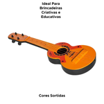 Kit 5 Violão De Brinquedo Colorido De Plástico Viola Musical Brinquedos Para Prenda 