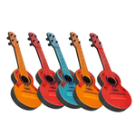 Kit 5 Violão De Brinquedo Colorido De Plástico Viola Musical Brinquedos Para Prenda 