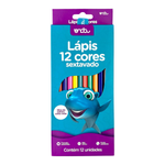Kit 24 Pacotes de Lapis de Cor 12 Cores Sextavado Atacado 