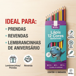 Kit 24 Pacotes de Lapis de Cor 12 Cores Sextavado Atacado 