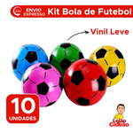 Kit Bola De Futebol Leve Inflável Colorida De Plástico Infantil Kids Sortido Para Prenda
