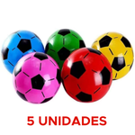 Kit Bola De Futebol Leve Inflável Colorida De Plástico Infantil Kids Sortido Para Prenda