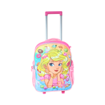 Kit Mochila de Rodinha e Costas + Lancheira + Estojo Infantil  Debie Doce Rosa