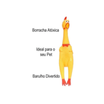 Kit 2 Mordedor Cachorro Galinha Borracha Apito Sonoro