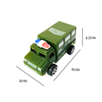 Kit com 5 Carrinhos Infantil Tropa Militar a Fricção Prenda Festa