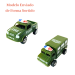 Kit com 5 Carrinhos Infantil Tropa Militar a Fricção Prenda Festa