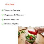 PROCESSADOR MANUAL DE ALIMENTOS TRITURADOR DE ALHO E CEBOLA 500ML