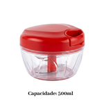 PROCESSADOR MANUAL DE ALIMENTOS TRITURADOR DE ALHO E CEBOLA 500ML