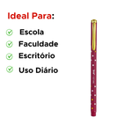 Kit Com 4 Canetas Esferográfica 0.7mm unic Stamp Original Para Escola Faculdade