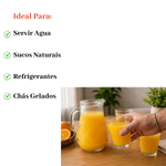Conjunto de Jarra e Copo de Vidro 5 Peças Nadir