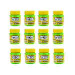 Kit 12 Tintas Guache 15ml Verde Folha Escolar Artesanato Pintura