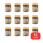 Kit 12 Tintas Guache 15ml Preto Escolar Artesanato Pintura