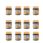 Kit 12 Tintas Guache 15ml Preto Escolar Artesanato Pintura