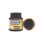 Kit 12 Tintas Guache 15ml Preto Escolar Artesanato Pintura