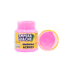 Kit 12 Tintas Guache 15ml Rosa Escolar Artesanato Pintura
