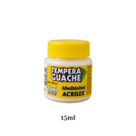 Kit 12 Tintas Guache 15ml Branco Escolar Artesanato Pintura