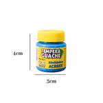 Kit 12 Tintas Guache 15ml Azul Turqueza Escolar Artesanato Pintura