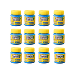 Kit 12 Tintas Guache 15ml Azul Turqueza Escolar Artesanato Pintura