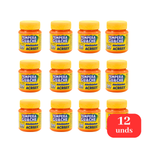 Kit 12 Tintas Guache 15ml Laranja Escolar Artesanato Pintura