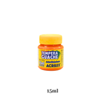 Kit 12 Tintas Guache 15ml Laranja Escolar Artesanato Pintura