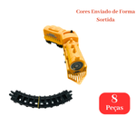 Trenziznho de Brinquedo Locomotiva Under Construction 8 Peças Sortidas Infantil