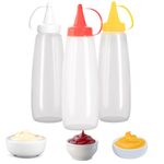 Conjunto Bisnaga Para Molhos De Lanche Ketchup Maionese Mostarda Para Lanchonete  Restaurante - 350ML