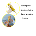 Conjunto Bisnaga Para Molhos De Lanche Ketchup Maionese Mostarda Para Lanchonete  Restaurante - 350ML