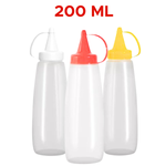 Kit 3 Bisnaga Para Molhos 200ml De Lanche Ketchup Maionese Mostarda Para Lanchonete Restaurante