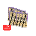 Kit Com 10 Pacotes Conjunto Hashis De Bambu 10 Peças Cozinha Oriental