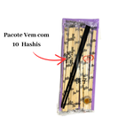 Conjunto Hashis de Bambu 10 Peças Cozinha Oriental