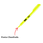 Kit Com 12 Marca Texto Fluorescente Amarelo Grifa Para Escola