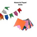 Kit 150 Metros Bandeirinhas Festa Junina De Papel Seda São João Caipira Colorida