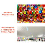 Kit 150 Metros Bandeirinhas Festa Junina De Papel Seda São João Caipira Colorida