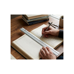 Kit Com 4 Régua de Alumínio 30 Cm Escolar Medidor Resistente Escritório Metálica
