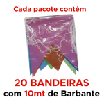 Kit 150 Metros Bandeirinhas Festa Junina De Plastico São João Caipira Resistente Colorida